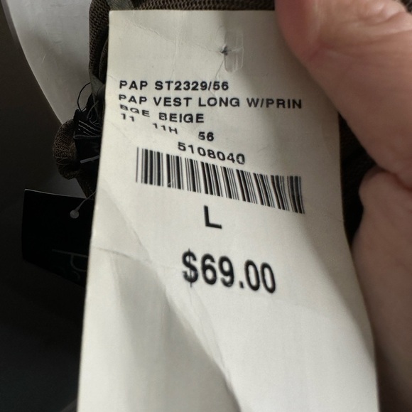 Papillon Vest Animal Print Brown Wrap Shawl Large - Picture 9 of 9